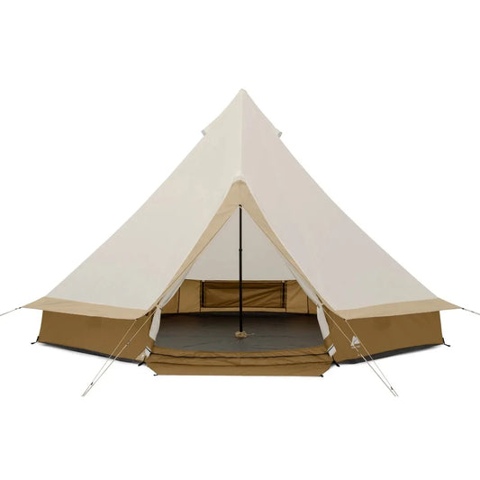 2024 New 15' X 15' 8-Person Glamping Bell Tent with String Lights
