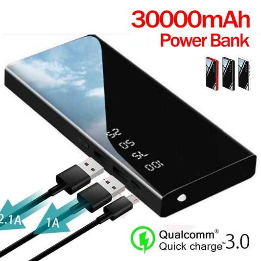 Two-way Fast Charging Power Bank Portable 30000mAh
