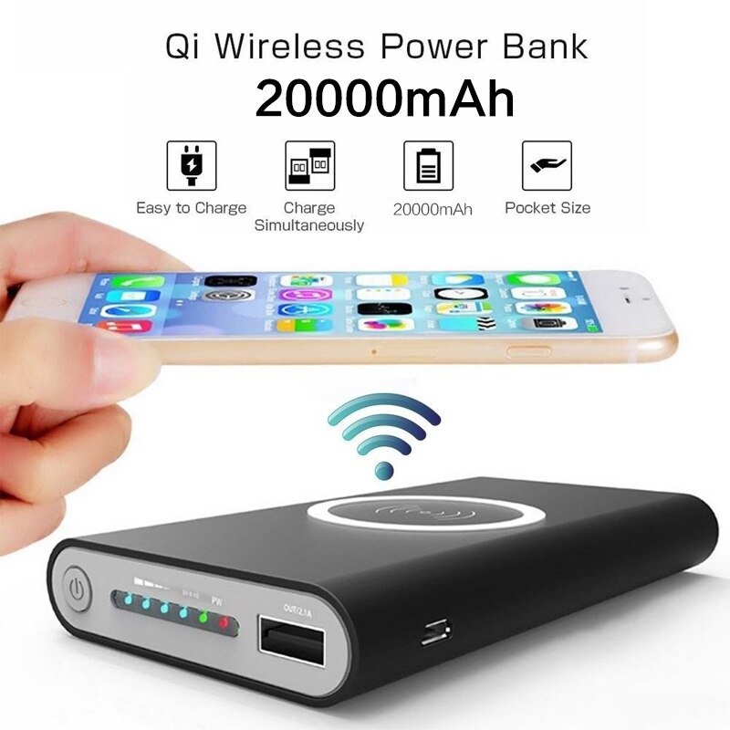 Wireless Power Bank Samsung Fast Charging 20000mAh